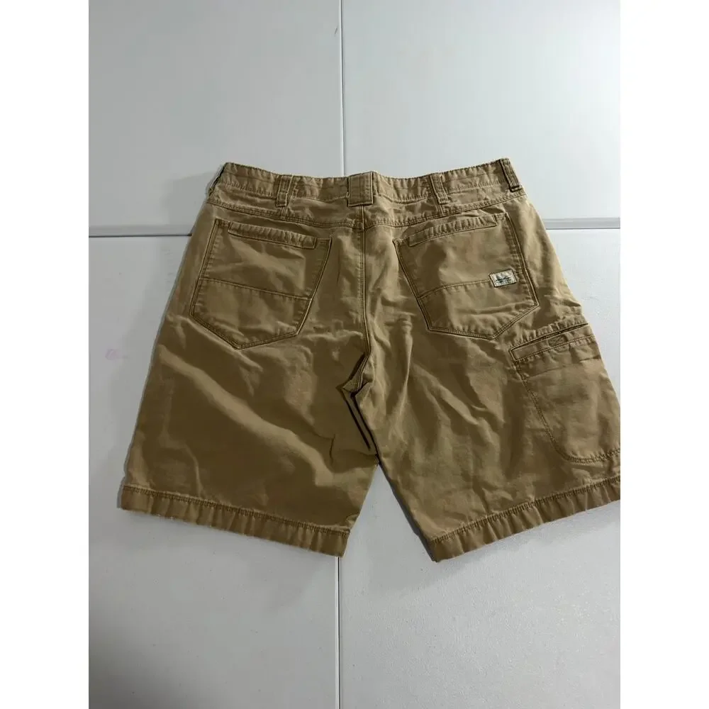 Eddie Bauer Men's Size 38 Khaki Specially Dyed Canvas Carpenter Cargo Shorts